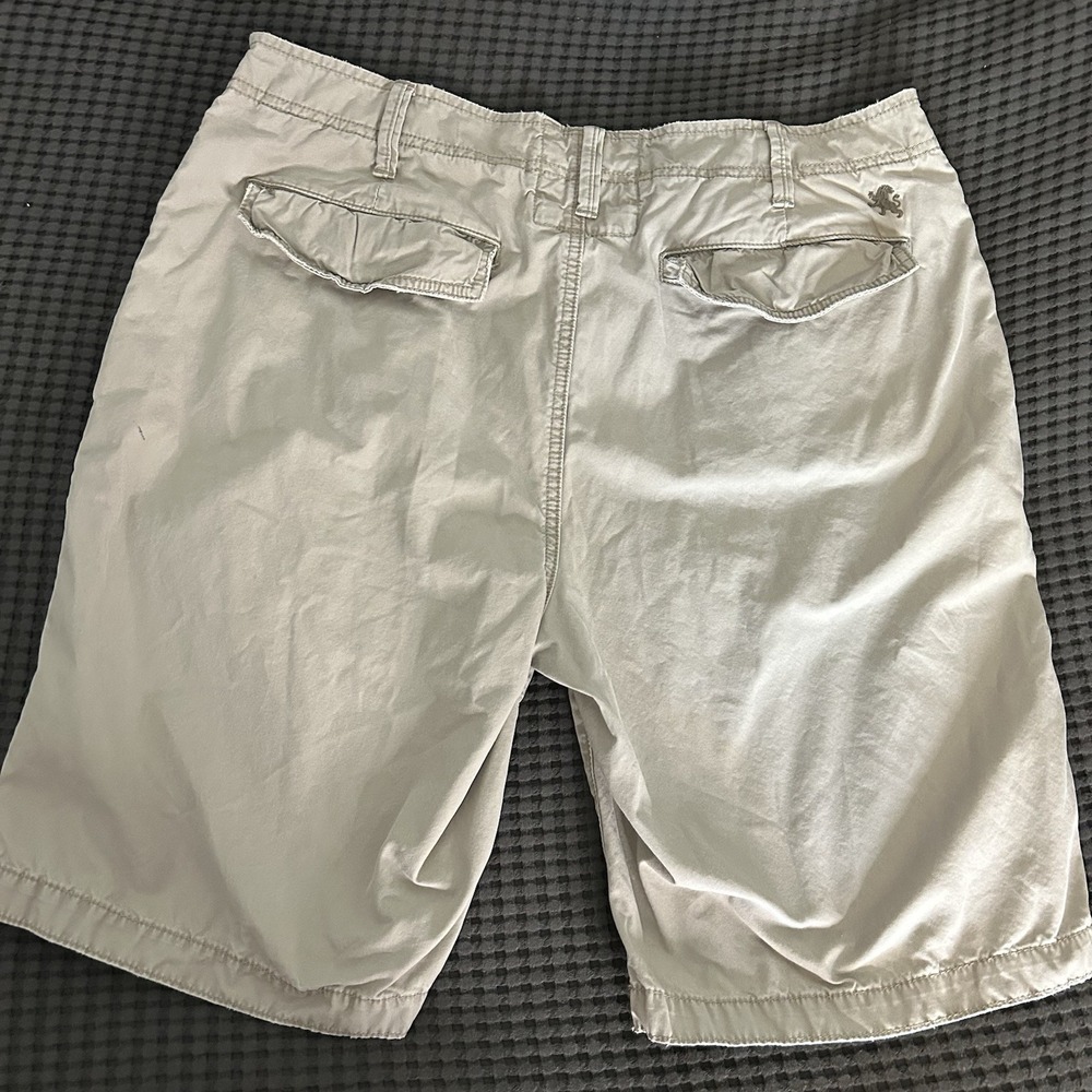 Express Incorruptible‎ Cargo Shorts Men's 36 Khaki Beige Y2K Streetwear Vintage - Picture 6 of 7